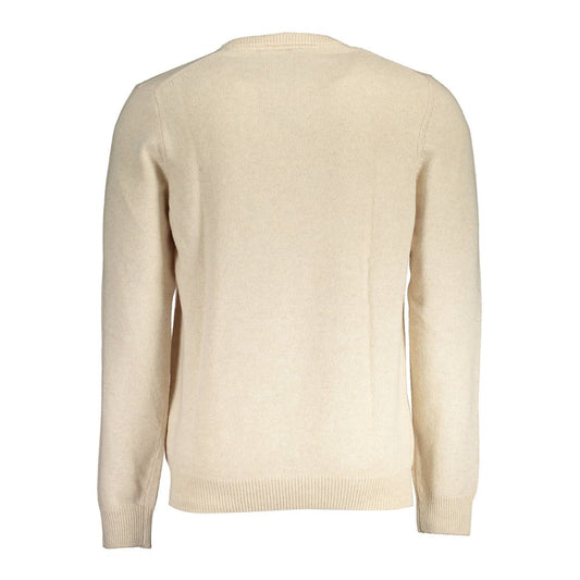 Lyle & Scott Beige Wool Men Sweater Mens Sweater