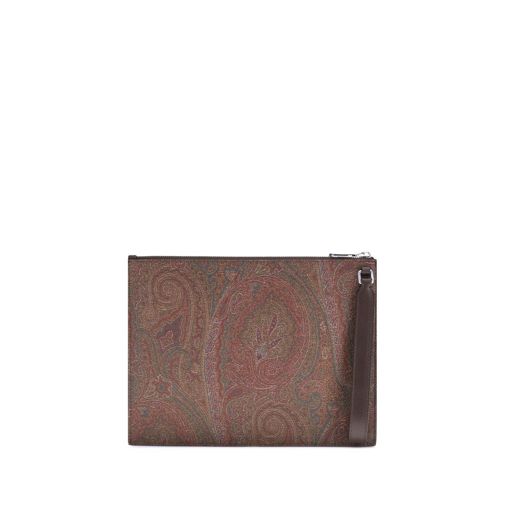 Etro Arnica Pouch with Pegaso Mens Clutch Bag