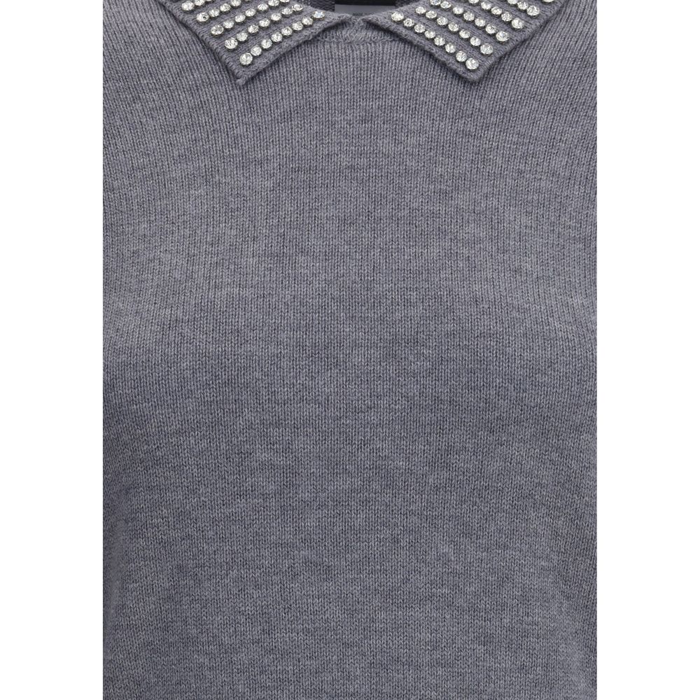 PINKO Gray Nylon Sweatshirt