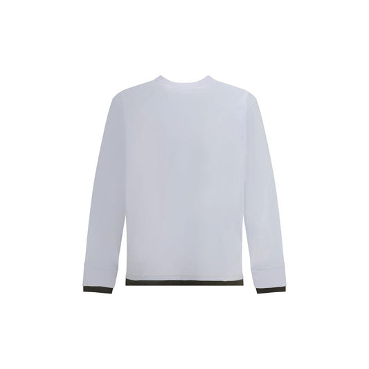 Sacai White Cotton Long Sleeve T-Shirt Mens T-Shirt
