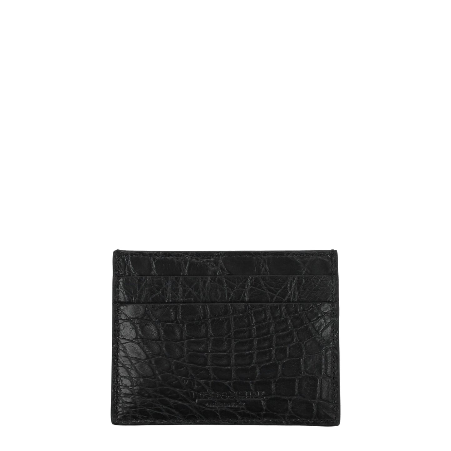 Billionaire Italian Couture Black Crocodile Cardholder Mens Wallet
