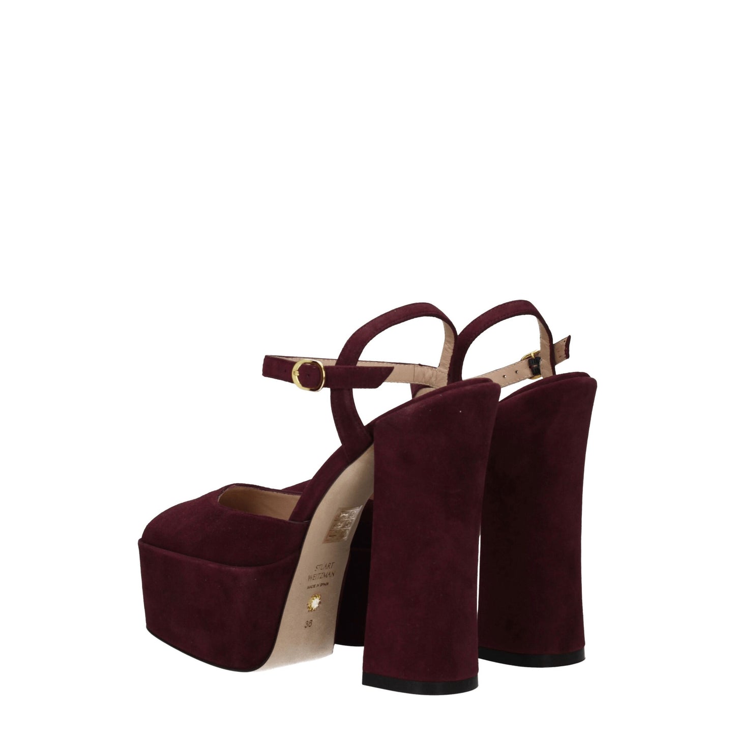 Stuart Weitzman Red Leather Platform Sandals