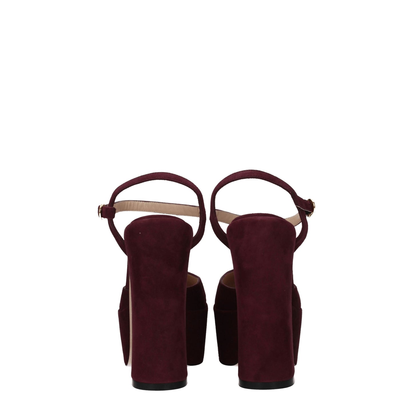 Stuart Weitzman Red Leather Platform Sandals