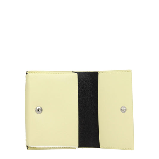 Jil Sander Yellow Leather Cardholder Womens Wallet