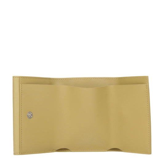Jil Sander Yellow Leather Wallet Womens Wallet