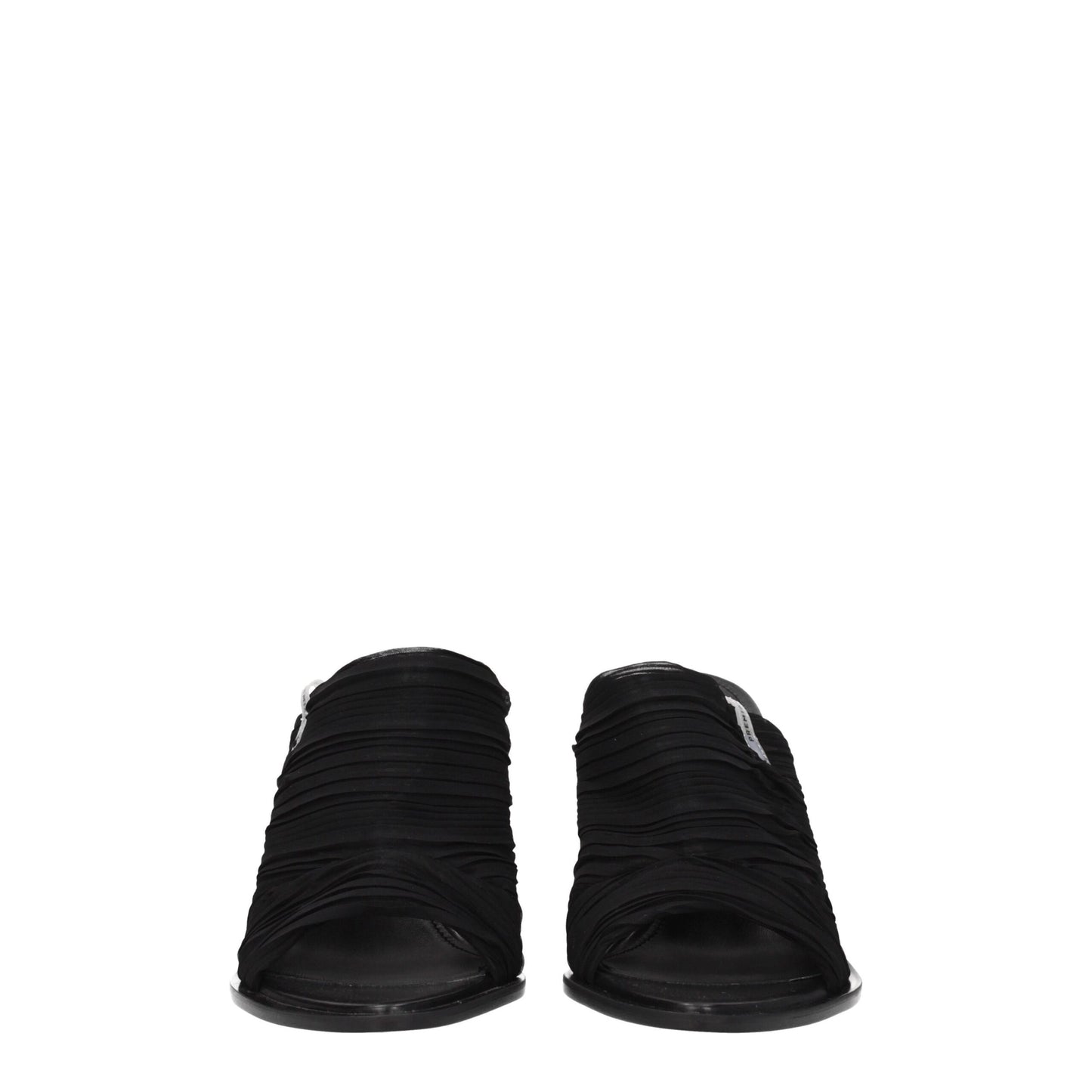 Premiata Black Fabric Platform Sandals