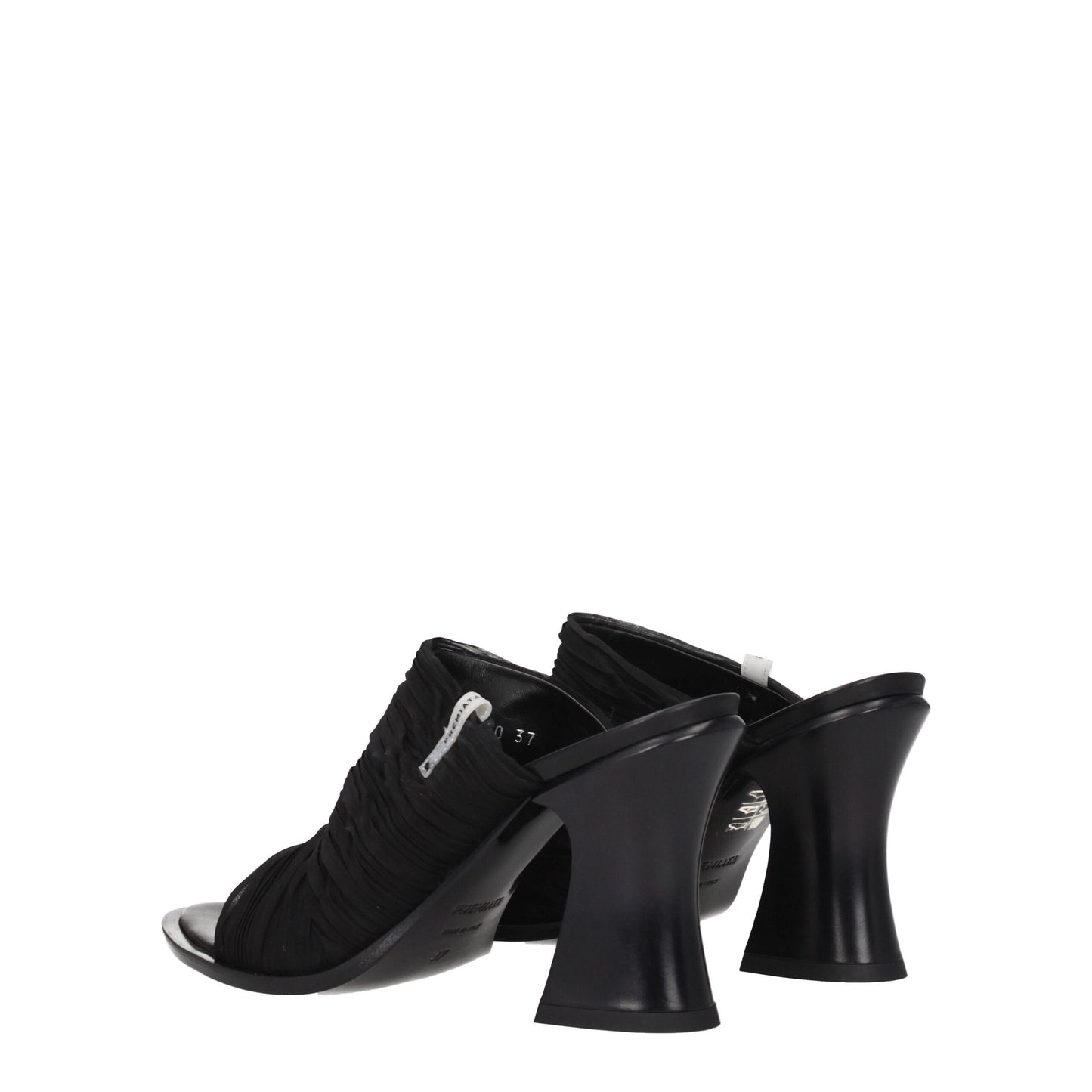 Premiata Black Fabric Platform Sandals
