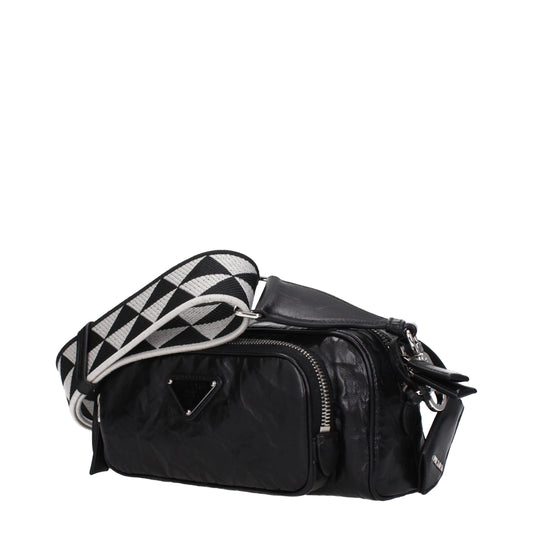 Prada Black Leather Crossbody Bag Womens Crossbody Bag