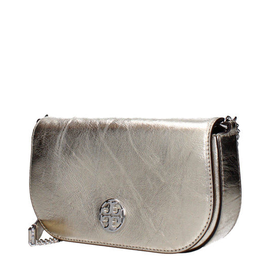 Tory Burch Gold Leather Crossbody Bag Womens Crossbody Bag