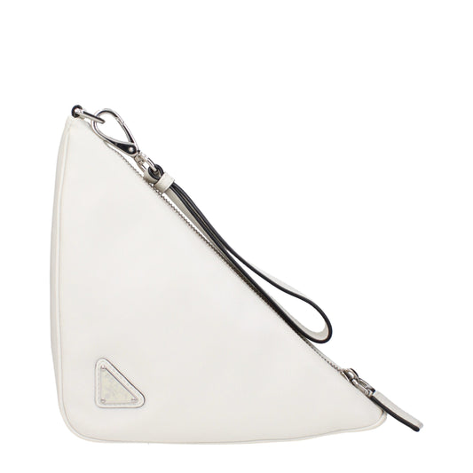 Prada White Leather Clutch Bag Womens Clutch Bag