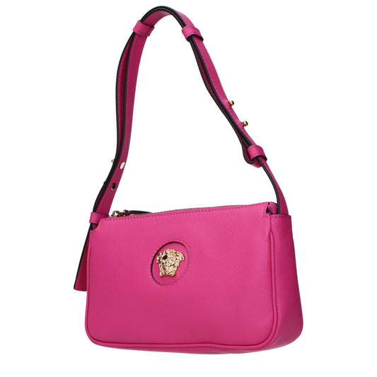 Versace Pink Leather Shoulder Bag Womens Shoulder Bag