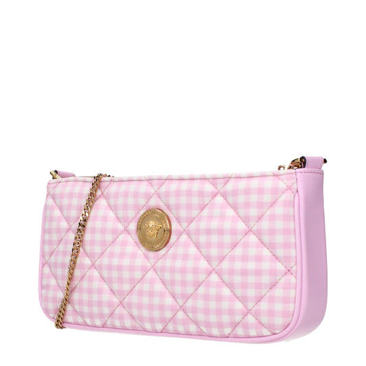 Versace Pink Fabric Shoulder Bag Womens Shoulder Bag