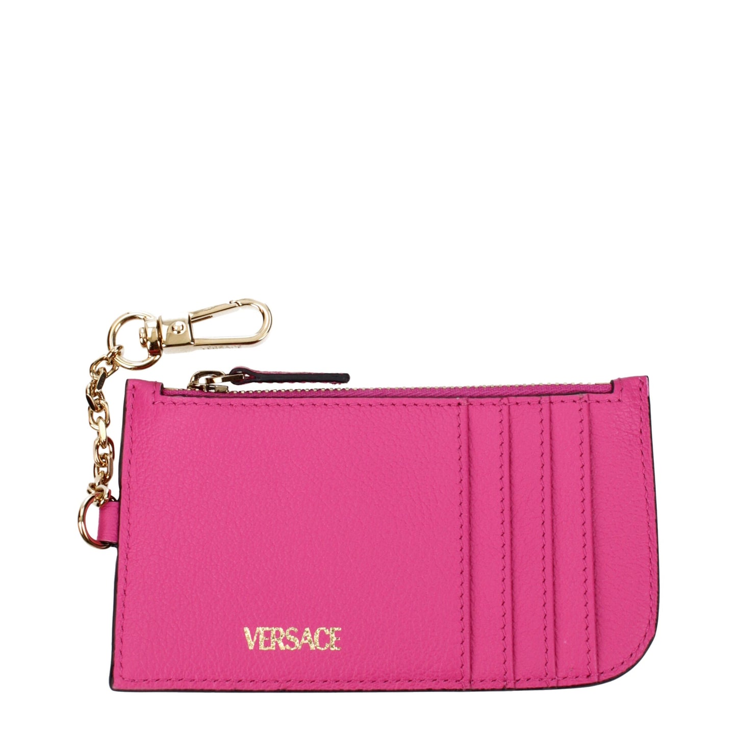 Versace Pink Leather Wallet Womens Wallet