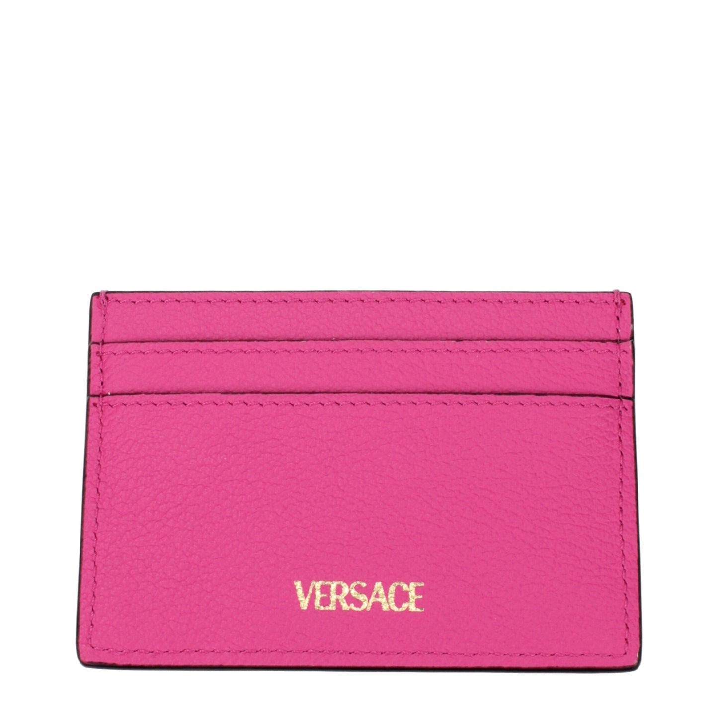 Versace Pink Leather Cardholder Womens Wallet