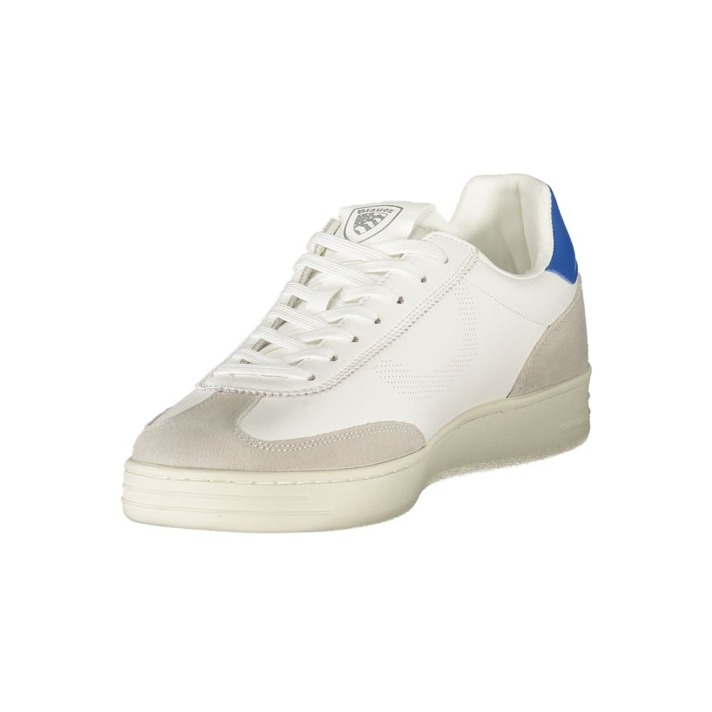 Blauer White Polyester Sneaker