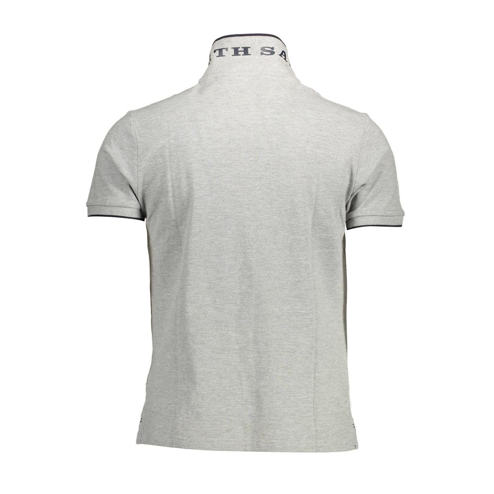 North Sails Gray Cotton Polo Shirt Mens T-Shirt
