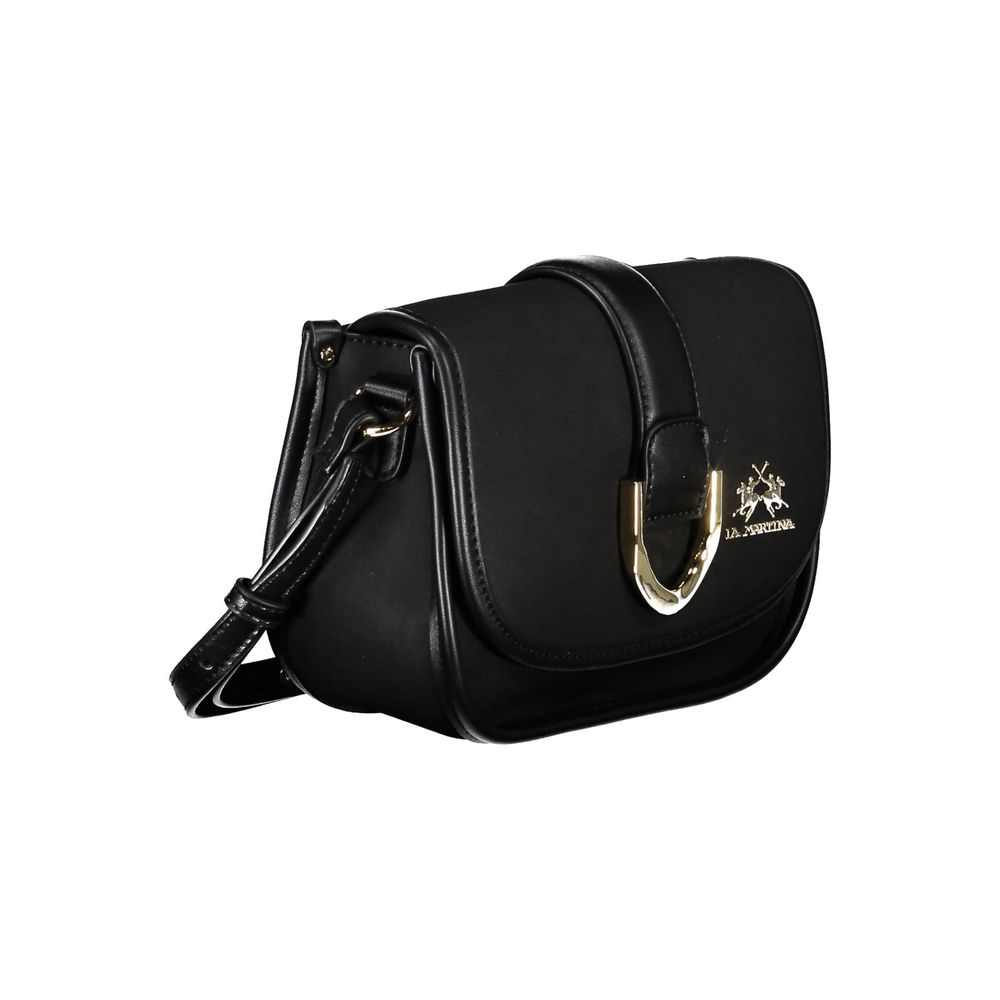 La Martina Black Polyethylene Handbag Womens Shoulder Bag