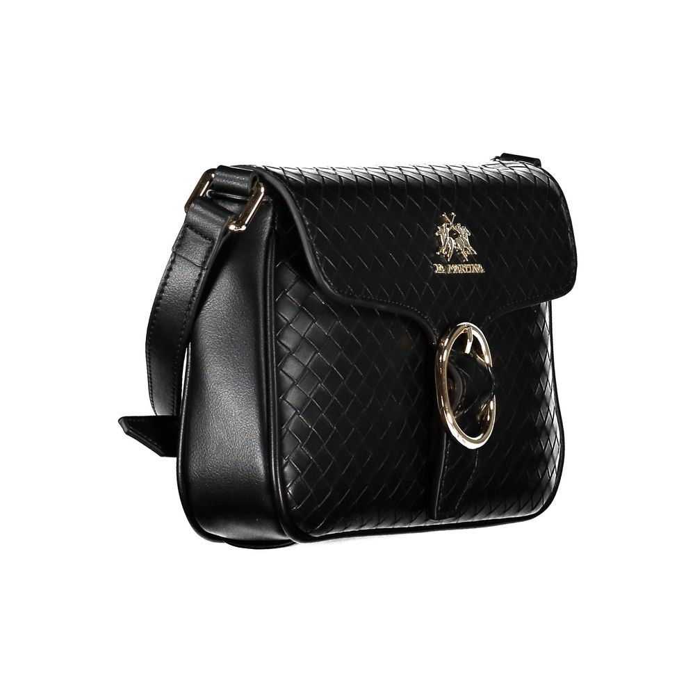 La Martina Black Polyethylene Handbag Womens Shoulder Bag