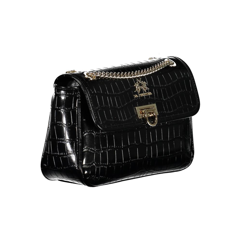 La Martina Black Polyethylene Handbag Womens Shoulder Bag