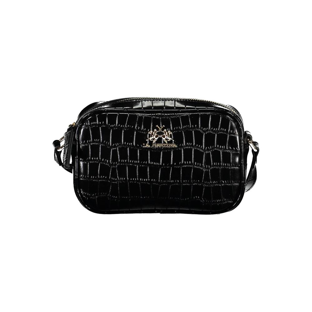 La Martina Black Polyethylene Handbag Womens Shoulder Bag