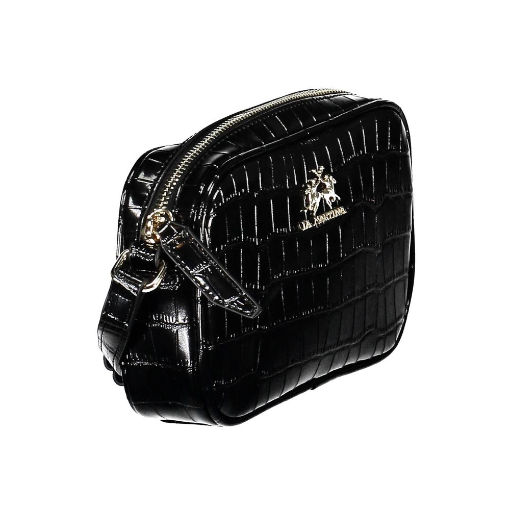 La Martina Black Polyethylene Handbag Womens Shoulder Bag