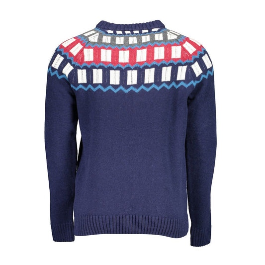 Gant Blue Wool Men Sweater Mens Sweater