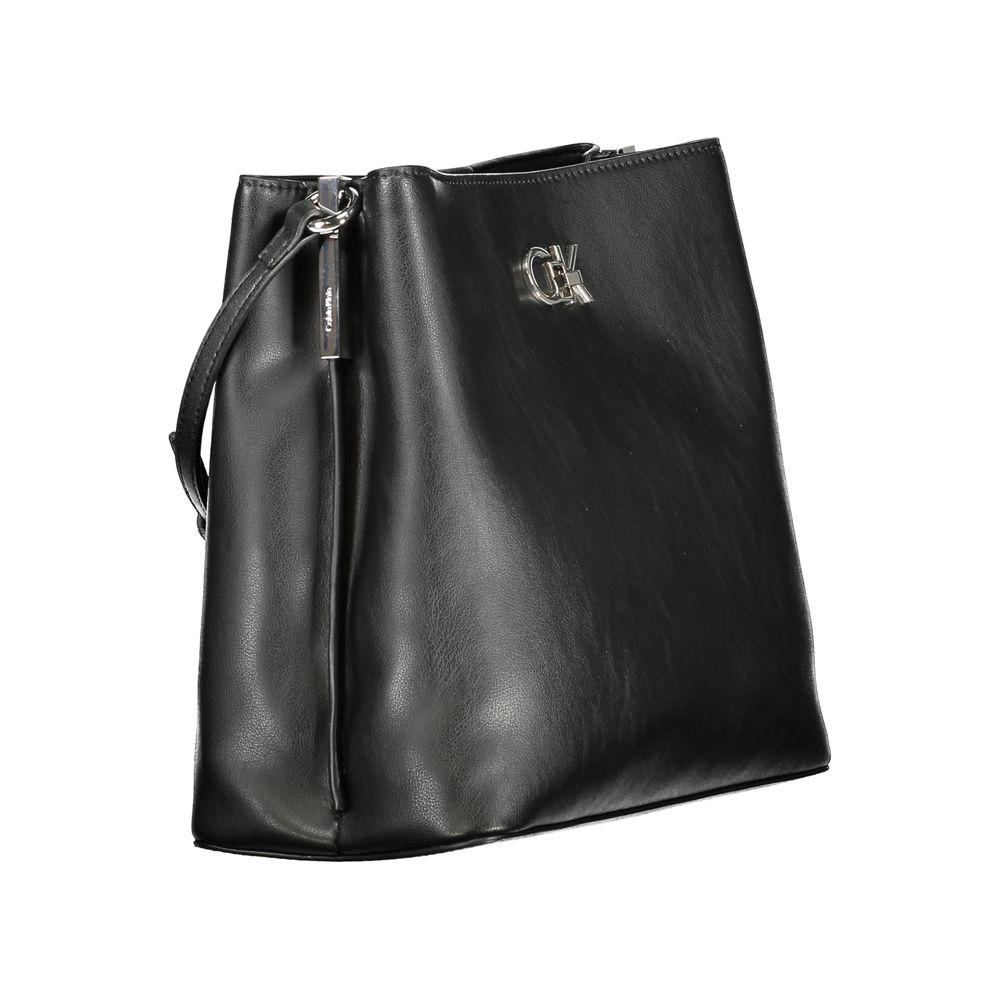Calvin Klein Black Polyester Handbag Womens Shoulder Bag