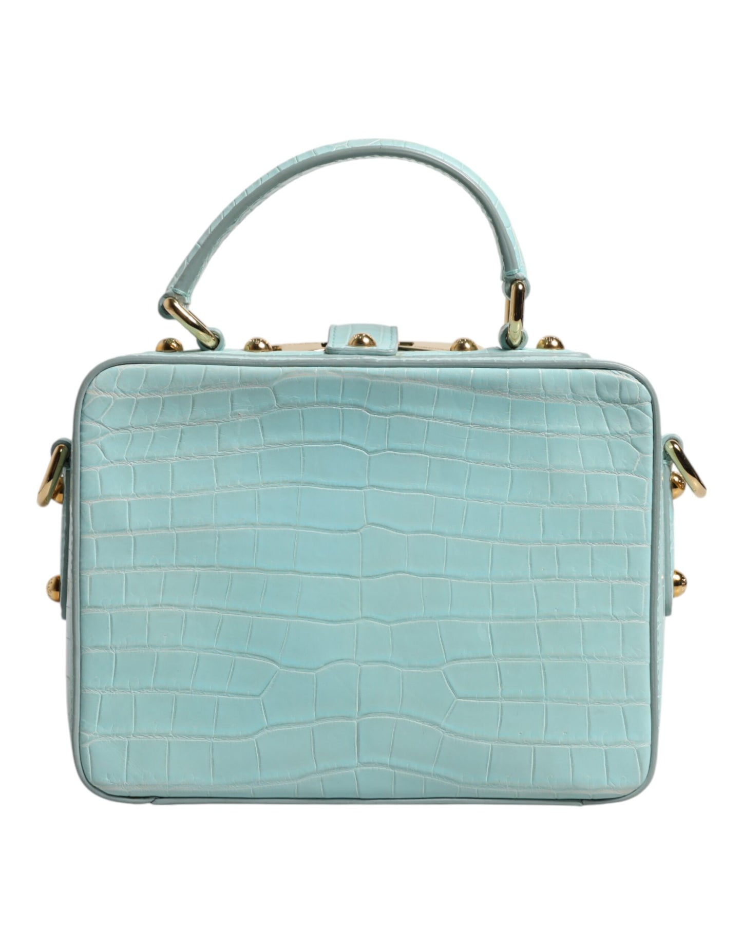 Dolce & Gabbana Mint Green Embossed Leather Padlock Shoulder Bag Womens Shoulder Bag