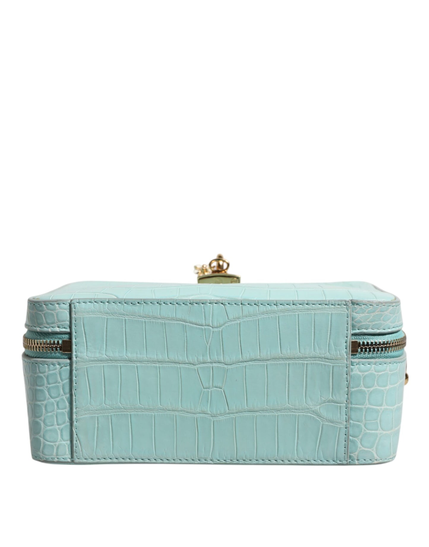 Dolce & Gabbana Mint Green Embossed Leather Padlock Shoulder Bag Womens Shoulder Bag