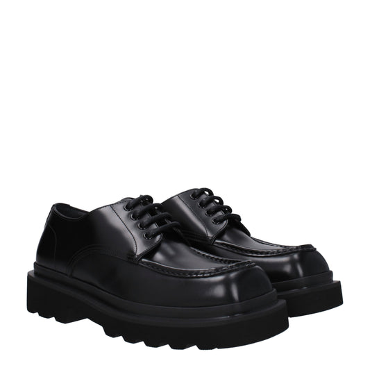 Dolce & Gabbana Black Leather Oxfords And Derbies