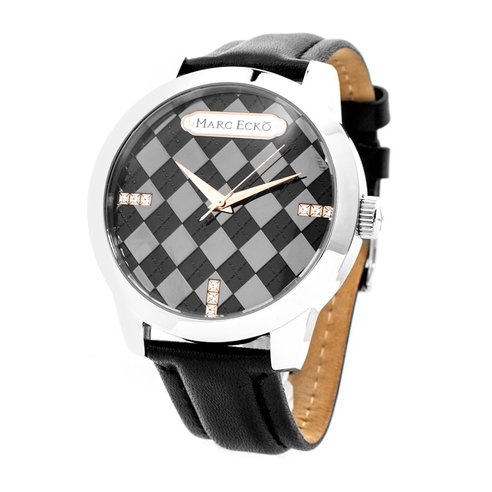 Marc Ecko Black Leather Dress Watches