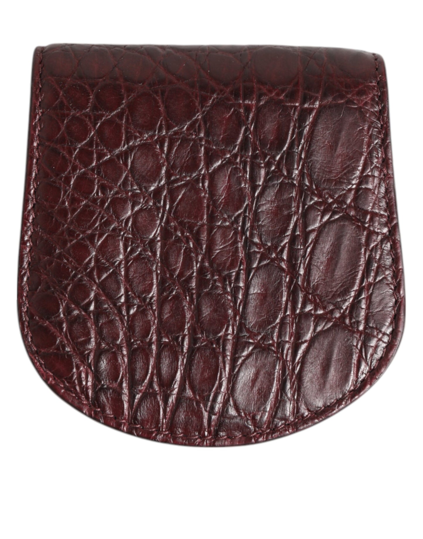 Dolce & Gabbana Burgundy Exotic Skin Coin Condom Case Holder Pocket Wallet Mens Wallet