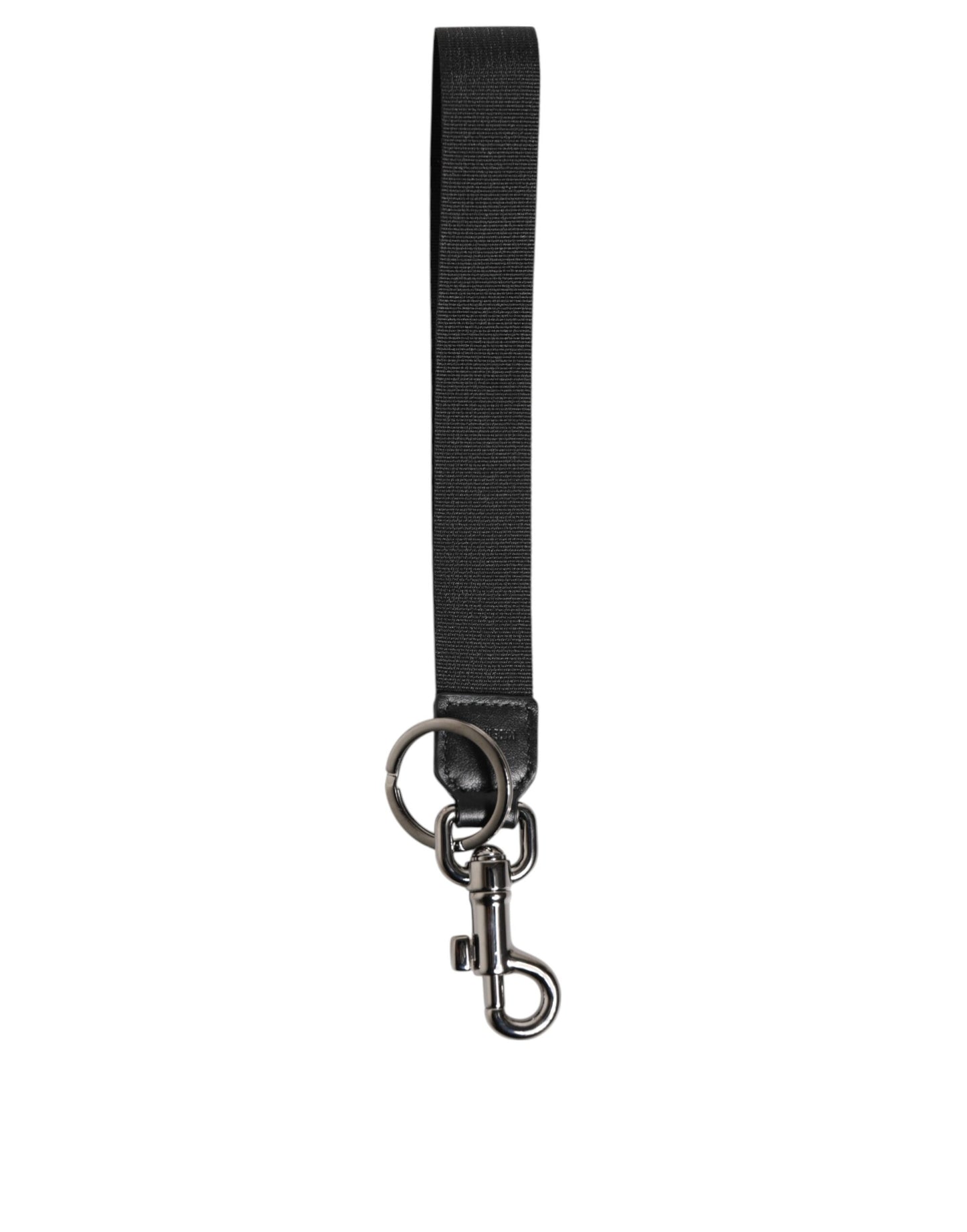 Dolce & Gabbana Black Red DG Logo Polyester Silver Men Keychain Keyring Mens
