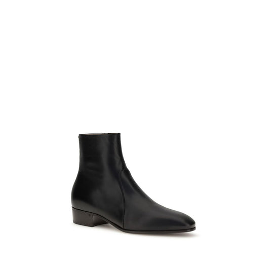 Valentino Garavani Black Goatskin Ankle Boots