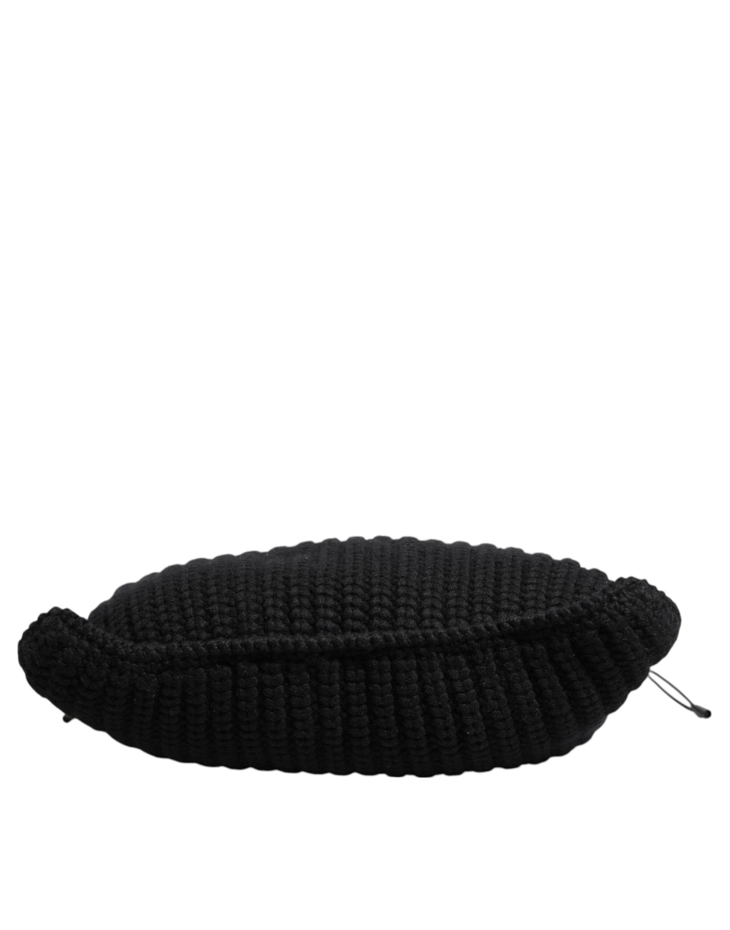 Dolce & Gabbana Black Cashmere Knitted Leather Shoulder Women Borse Bag Womens Shoulder Bag