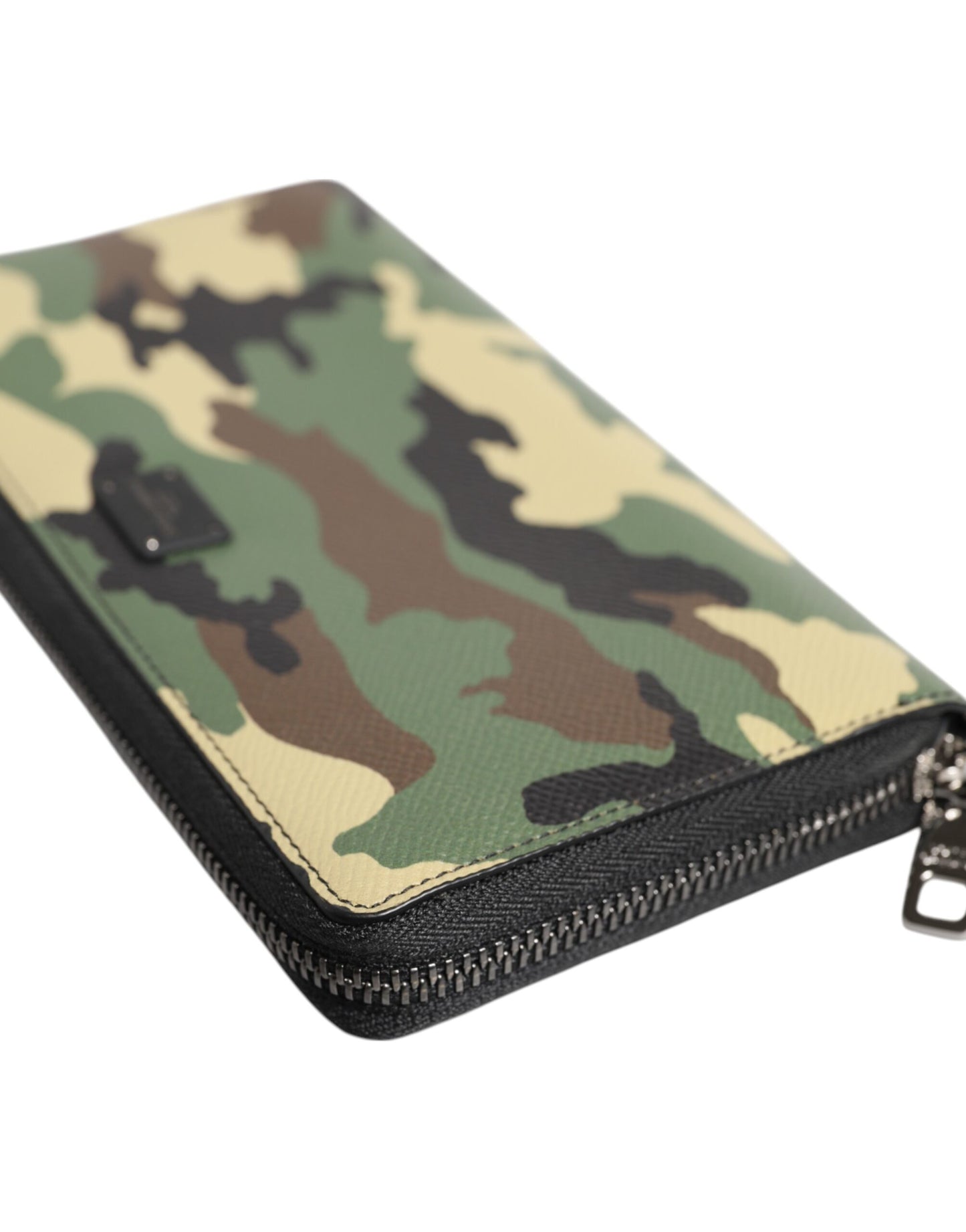 Dolce & Gabbana Multicolor Camouflage Logo Zip Around Continental Wallet Mens Wallet