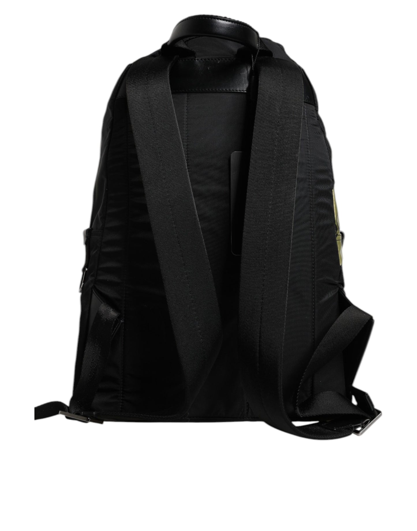 Dolce & Gabbana Black Logo Tape Polyamide School Travel Backpack Men Bag Mens Backpack