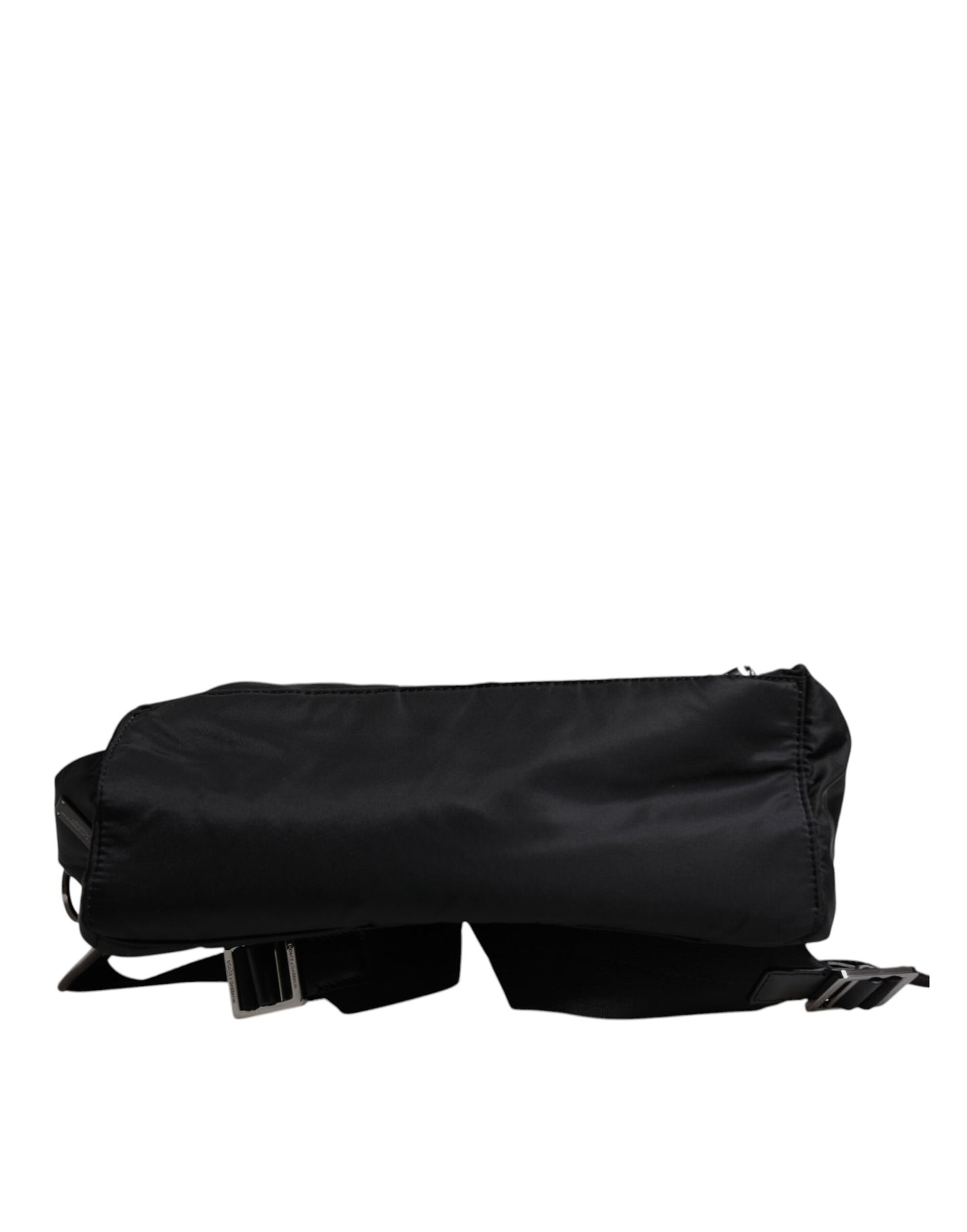 Dolce & Gabbana Black Logo Tape Polyamide School Travel Backpack Men Bag Mens Backpack