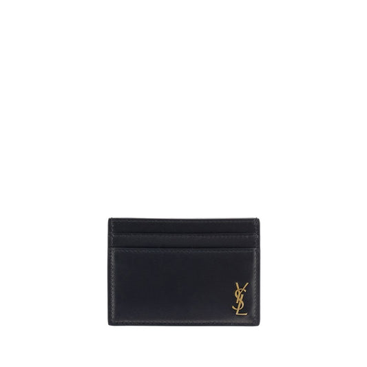 Saint Laurent Black Calf Leather Bos Taurus Wallet