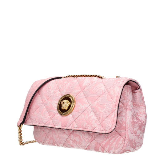Versace Pink Fabric Shoulder Bag Womens Shoulder Bag