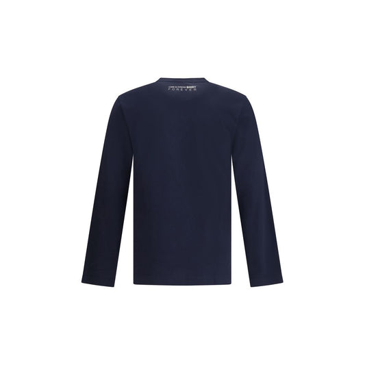 Comme Des Garçons Blue Cotton Long Sleeve T-Shirt Mens T-Shirt