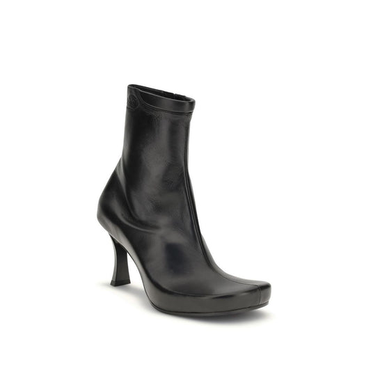Balenciaga Black Calf Leather Bos Taurus Ankle Boots