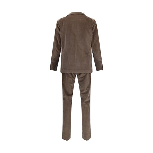 Tagliatore Brown Cotton Two-Piece Suit