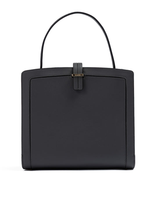 Giada Anthracite Leather Shoulder Bag