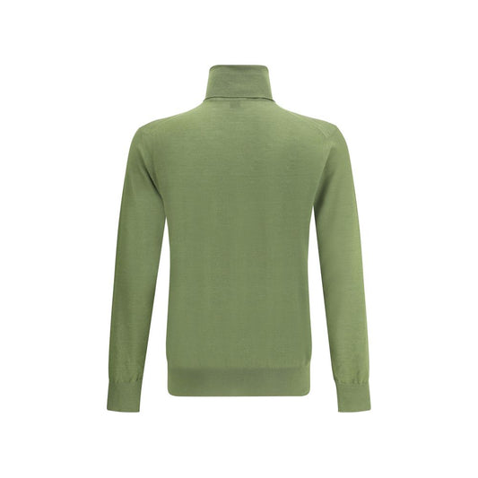 Saint Laurent Green Wool Turtleneck
