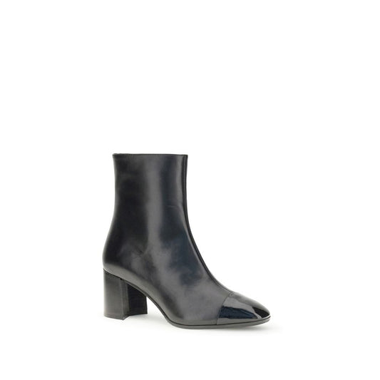Carel Paris Black Leather Ankle Boots
