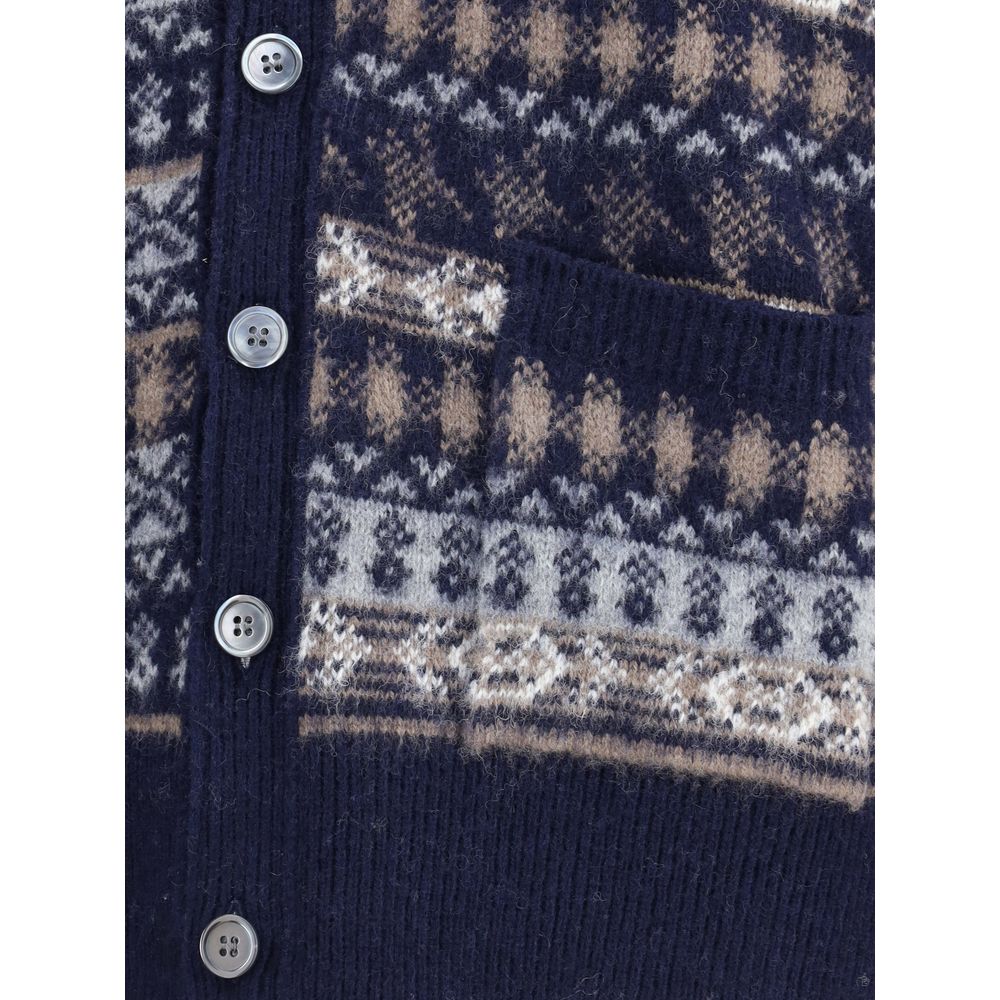 Thom Browne Fair Isle Cardigan Mens Cardigan Mens Sweater