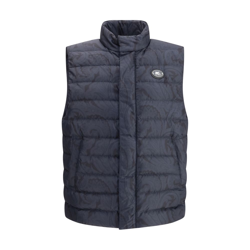 Etro Logo Down Vest Mens Jacket