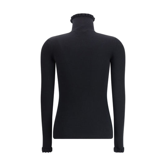 Valentino Black Fleece Wool Sweatshirt