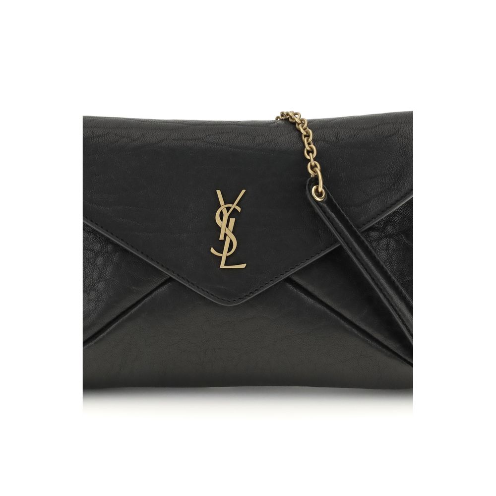 Saint Laurent Cassandre chain Clutch Bag Womens Clutch Bag